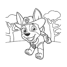 coloring page: Coloring Tracker's Puppy Patrol