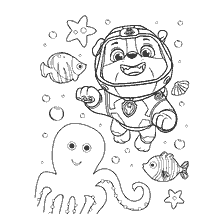 coloring page: Coloring Rotten from Puppy Patrol Underwater