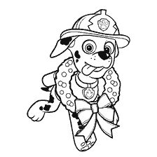 coloring page: Marshal from Puppy Patrol in coloring book