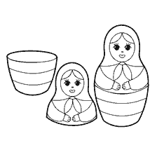 Poupées de coloriage pour enfants 3-4 ans