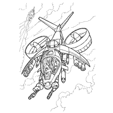 Drawing of an individual rotorcraft from the War of the Future