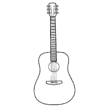 Gitar - müzikal aletlerin rengi