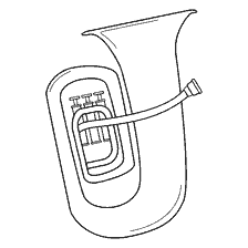 Coloring Musical Instruments - Tuba
