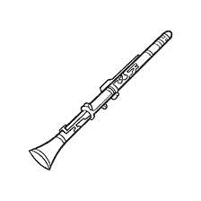 Dessin Clarinette pour la coloration