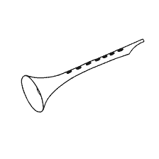Dessin d'une pipe - un instrument de musique