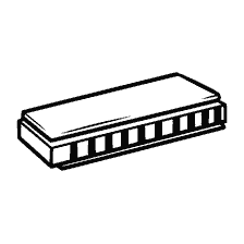 Dessin de l'harmonica pour la coloration