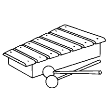Image coloriage d'un instrument de musique - xylophones