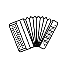 Dessin d'un instrument de musique Bayan