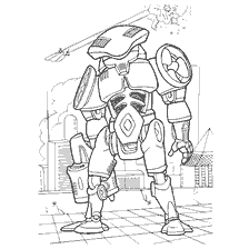 Drawing a cyborg in the future, ready for battle