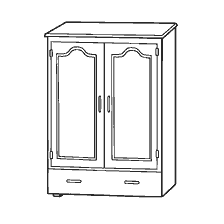 pagina da colorare: Disegno di un guardaroba per i vestiti in colorazione
