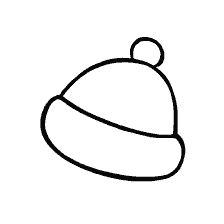 coloring page: Contour of hat pattern for colouring