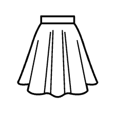 coloring page: Painting skirt sketch