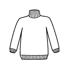 coloring page: The outline of the sweater for creativity and coloring