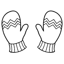 coloring page: Coloring mittens with pattern