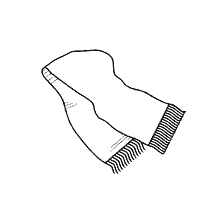 coloring page: Coloring scarf drawing
