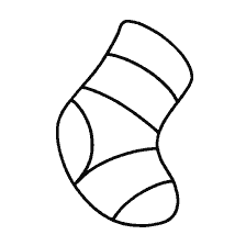 coloring page: Sock coloring with stripes