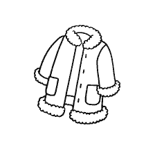 coloring page: Drawing of a paint coat