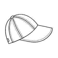 coloring page: Coloring baseball cap contour