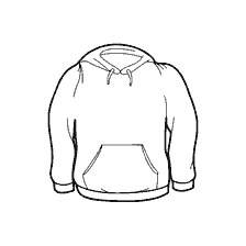 coloring page: Black and white coloring hoodie