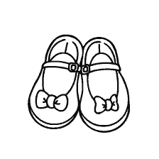coloring page: Coloring shoes with bows