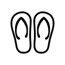 coloring page: Painting of flip-flops