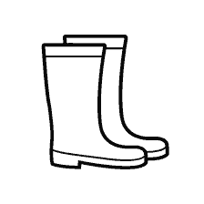 coloring page: Contour images of boots for coloring