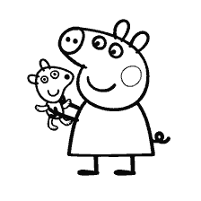 Peppa met 'n gunsteling peer
