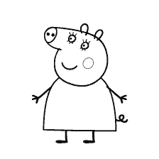 Mommy Pig in a dress