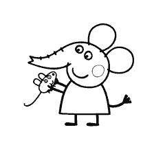 Emily's elephant with a mouse