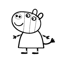 Coloration Zebra de Zoe de Peppa Pig