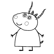 Peinture de Madame Gazelle de Peppa Pig