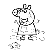 Peppa in 'n plas