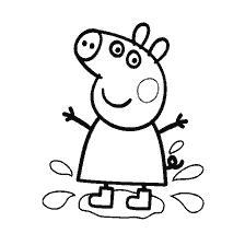 Peppa in 'n plas