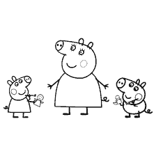Peppa Pig and her family