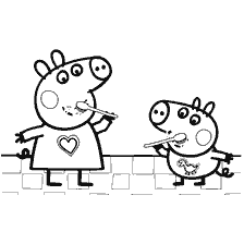 Peppa ve George dişillerle
