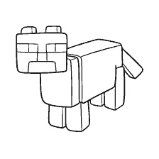kleurplaat: Het kleuren van de ocelot van Minecraft