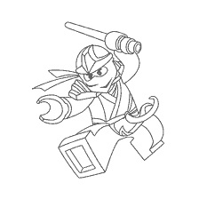 Lego Ninjago's perspective from ninjas in combat posture