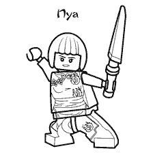 Onunla Lego Ninjago Renklendirme Bir Kılıç