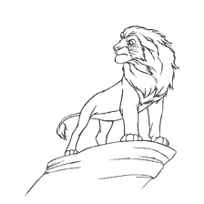 pagina da colorare: Colorare Simba dal cartone animato Il Re Leone