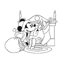 Mickey Mouse lê geskenke uit