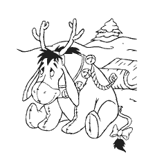Coloring with Donkey Eey celebrating the New Year
