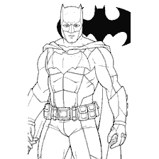 pagina da colorare: Batman in un libro da colorare per bambini