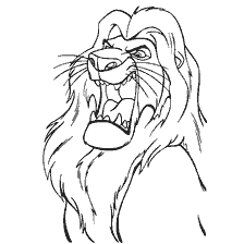 pagina da colorare: Coloring King Mufasa dal cartone animato Il Re Leone