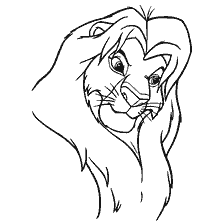 pagina da colorare: Colorare Mufasa dal cartone animato Il Re Leone