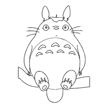 Toro est assis sur une branche dans le style coloriage