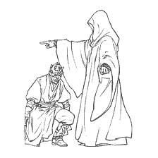 Dibujo del Señor Sith con Darth Maul