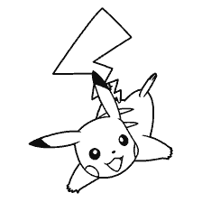 Pikachu on the coloring book