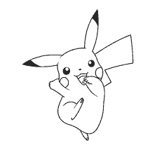 Pikachu coloring style