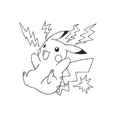 Pikachu in lightning colouring