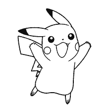 Pikachu for coloring